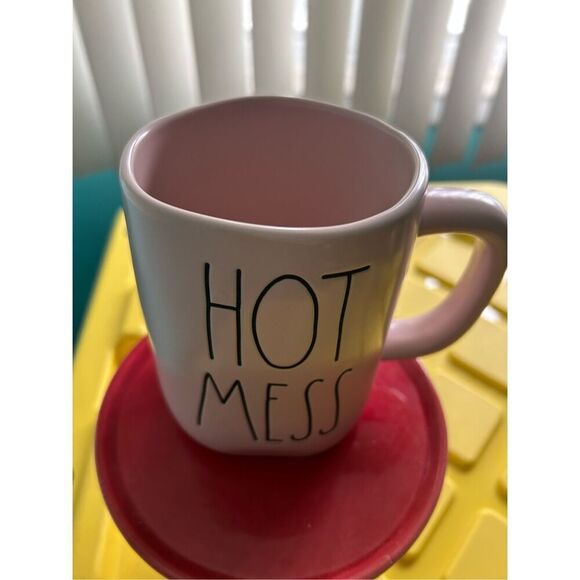 Rae Dunn PINK HOT MESS Mug Coffee Tea Mug - Picture 1 of 2